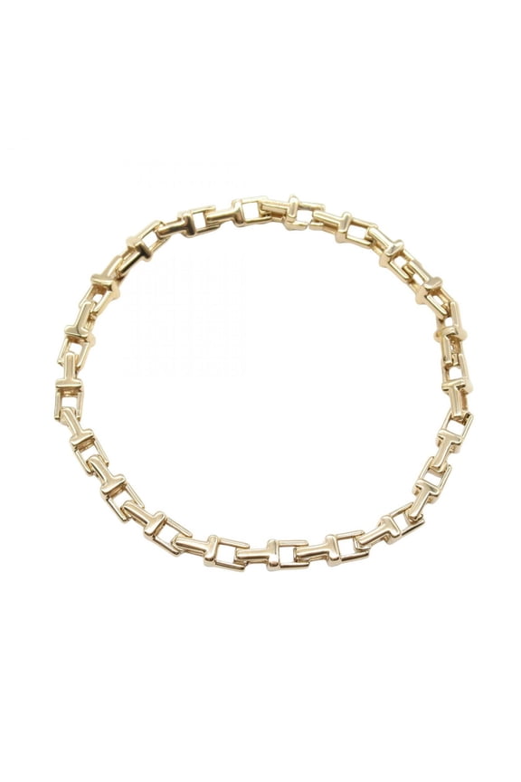 Pre-Owned Tiffany & Co. T Narrow Chain Bracelet in 18K Pink Gold for Women (Good)