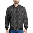 thumbnail image 3 of Chaqueta de motocicleta negra para hombre, chaqueta con cremallera estampada en 3D, chaquetas casuales deportivas de calle, camisetas para mujer, sudadera bomber para primavera y otoño, 3 of 5