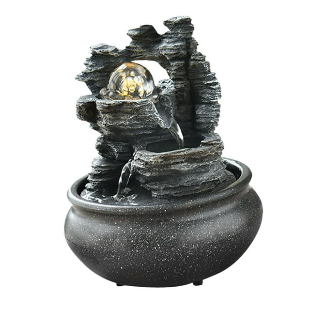 simhoa Cascade Intérieure Illuminée Maison Terrasse Pendaison de Crémaillère Bureau Table g