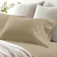 thumbnail image 4 of Split Queen Sheets Sets for Adjustable Bed - 1000-Thread-Count 100% Egyptian Cotton, Sateen Weave 20-Inch Extra Deep Pockets 1000-TC Bedsheet - Taupe, 4 of 8