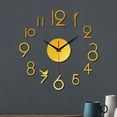 thumbnail image 1 of LINMOUA Frameless DIY Wall Mute Clock 3D Mirror Surface Sticker Home Office Decor, 1 of 5