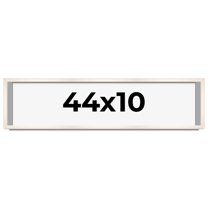 44x10 Frame White Wheat Solid Wood Picture Frame | Moulding Width 0.75 Inches | Interior Depth 0.5