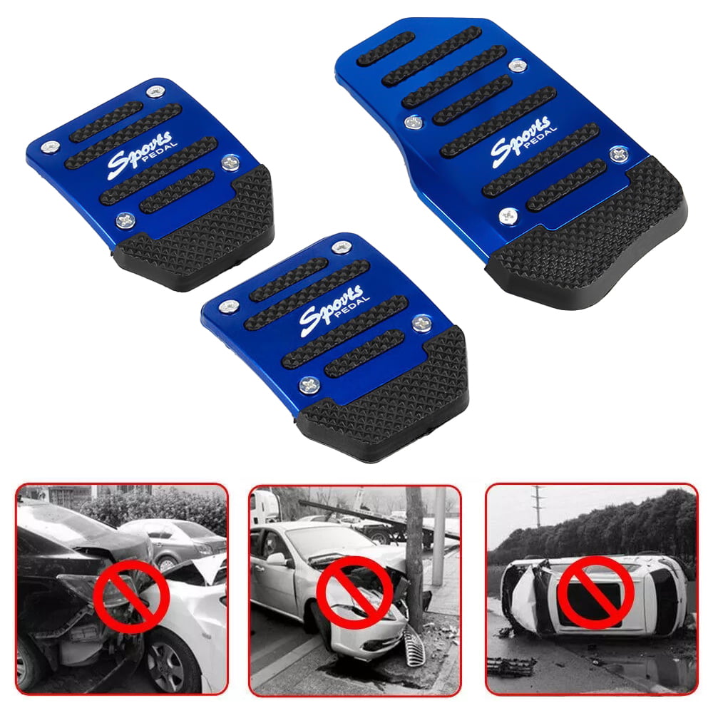 Car Brake Pedal Cover - Car Clutch Covers 2PCS Non Slip Gas Pedal Pad  Covers Footrest Protector for Car Vehicle Trunk (Blue)