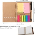 thumbnail image 2 of WILFANS 3 Blocs-Notes Spirales pour Carnets Stène avec Porte-Stylo, Notes Collantes, Marqueur de Page Index Coloré, 2 of 5
