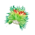 thumbnail image 4 of Tocado de plumas para disfraz, máscara de plumas, tocado decorativo para cosplay Verde, 4 of 9