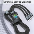 thumbnail image 6 of Super-Speed 100W Max 3-in-1 Fast Charging Cable, Durable & High-Performance Universal USB-C, Micro USB Android Phones, for iPhone 14/13/12/11 Pro Max/SE/X/8/7/6, for Samsung, Xiaomi & More, 6 of 9