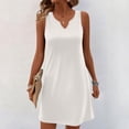 thumbnail image 2 of Short Dresses for Women 2025 Summer Casual Sleeveless V-Neck Tank Dress Flowy A-Line Beach Vacation Sundresses, 2 of 6