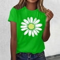 thumbnail image 2 of Trendfront Womens Cute Daisy Floral T-Shirts Crewneck Short Sleeve Regular Fit Graphic Tunics Vintage Casual Summer Tee for Women, 2 of 4
