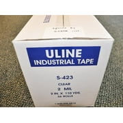 Case of Clear Uline Packing Shipping Box Tape Model S-423 Industrial 2.0 Mils