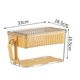 thumbnail image 3 of Caja de almacenamiento cesta de drenaje refrigerador contenedores sellados con mango de frutas vegetales, 3 of 11