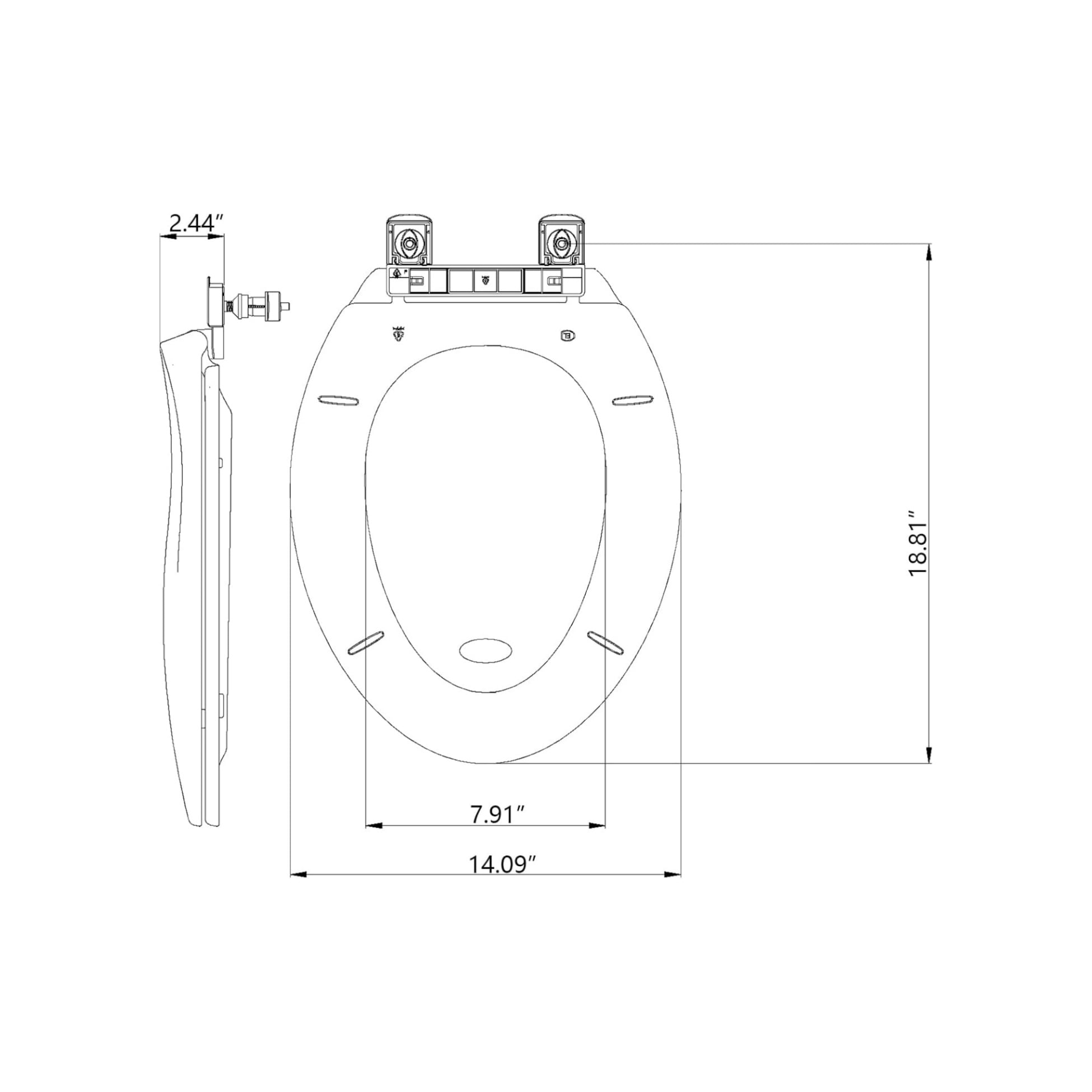 Toilet Seat, Elongated Toilet Seat with Quick-Release And Quick-Attach, Plastic Toilet Seat with Soft Close, Never Loosen, Easy Install and clean - White