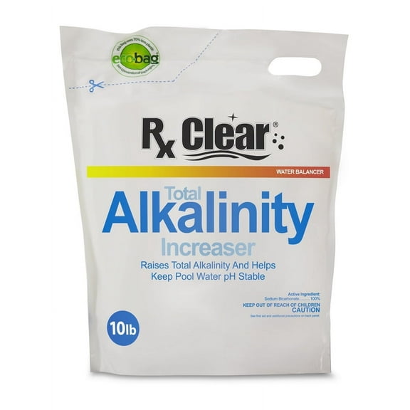 Rx Clear Total Alkalinity Increaser for Swimming Pools, Sodium Bicarbonate, 10 lbs