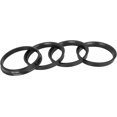 thumbnail image 1 of czcpp-4pcs Plastic 73.1mm to 66.1mm Car Hub Centric Rings Wheel Bore Center Spacer Black, 1 of 4