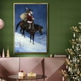 thumbnail image 6 of A Cowboy Christmas - Framed Gallery Wrapped Holiday Canvas - 25 x 37 - Gold Frame, 6 of 8