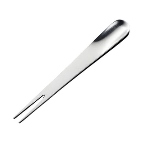 Cateissary Cuchara multifunción para desierto, tenedor para fruta, pastel, café, herramienta para revolver, vajilla de acero inoxidable, Cocina y Comedor Plata