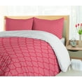 thumbnail image 5 of Ambesonne Coral Duvet Cover Set, Antique Quatrefoil Motifs, 2-Calking, Coral and Red, 5 of 7