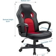 thumbnail image 3 of KaiMeng Office Gaming Chair High Back Leather Computer Chairs Ergonomic Height Adjustable Racing Game Desk Chair Executive Conference Task Chair (Black), 3 of 14