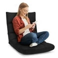 thumbnail image 1 of Giantex Fauteuil de Jeu de Sol Réglable avec 14 Positions, Fauteuil Inclinable Paresseux Pliant Coussiné avec Éponge à Haute Résilience, Canapé-Lit Inclinable (Noir), 1 of 9
