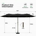 thumbnail image 6 of SERWALL Outdoor Dining Sets for 6 with 15FT Double Side Patio Umbrella, 8-Piece Patio Dining Set with 1 Rectangular table, 6 HDPE Dining Chairs & 1 Umbrella, Aruba（Umbrella base not included）, 6 of 8