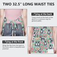 thumbnail image 6 of Cute Pitbull Terriers Dog and Flowers Apron-Garden Aprons for Women with Pockets-Cotton Linen Waterproof Kitchen Cooking Gardening Aprons Adjustable for Kitchen,Cooking,BBQ and Salon 33x27 Inch, 6 of 7