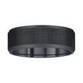 thumbnail image 3 of Mens 8mm Black Tungsten Band with Satin Finish, 3 of 4