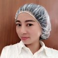 thumbnail image 1 of 100pcs Shower Cap disposable Bath Clear Plastic Waterproof Spa Salon Hair Care, 1 of 3