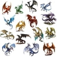 SUPERDANT 3D Dragon Wall Decals - 15 Pc Pterosaur Sticker Set, Peel & Stick Nursery Decor For Kids Room