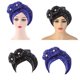 thumbnail image 1 of Turbante africano Yinane para mujer Azul rojo, 1 of 5