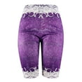 thumbnail image 2 of iOPQO Yoga Shorts shorts for women Women Basic Slip Bike Shorts Compression Workout Leggings Yoga Shorts Capris Purple M, 2 of 4