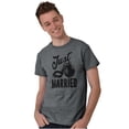 thumbnail image 5 of Just Married Bride Groom Newlywed Men's Graphic T Shirt Tees Brisco Brands X, 5 of 6