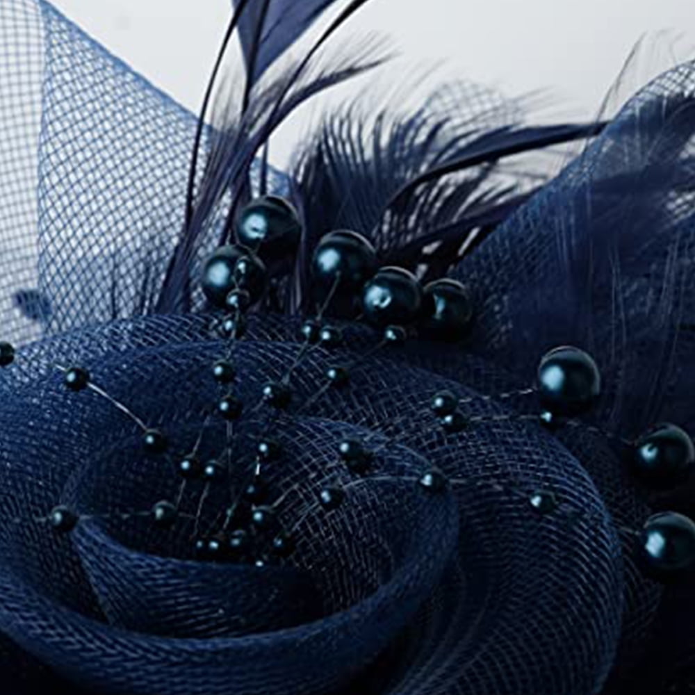 Fascinator Chapeau Pour Mariage Ou Tea Party - Décor Plumage Et Maille - Accessoire Élégant Pour Événements - 14