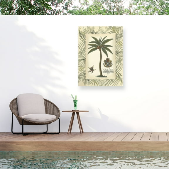 Vision Studio 'Palm In Bamboo Frame I' Outdoor Canvas 32x24