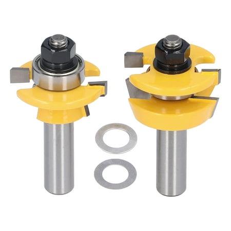 

2Pcs/Set Stile Rail Router Bit Carbon Steel Alloy Cabinet Door Shaker Woodworking Milling Cutter 1/2in Shank