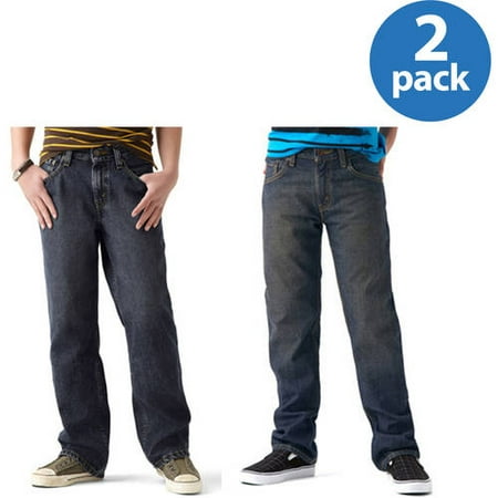 - Signature by Levi Strauss & Co. Boys Husky Jeans - Your Choice 2 Pack