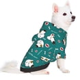 thumbnail image 2 of Fotbe Love Dog Print Small Dog Sweater Hoodies Pet Grey Hooded Soft Fleece Sweatshirts with Pocket Fall Winter Puppy Cat Sweaters Warm Clothes-Small, 2 of 7