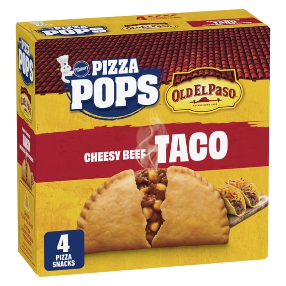 Pillsbury Pizza Pops Old El Paso Taco Flavour Cheesy Beef, Frozen Pizza, 380.000g