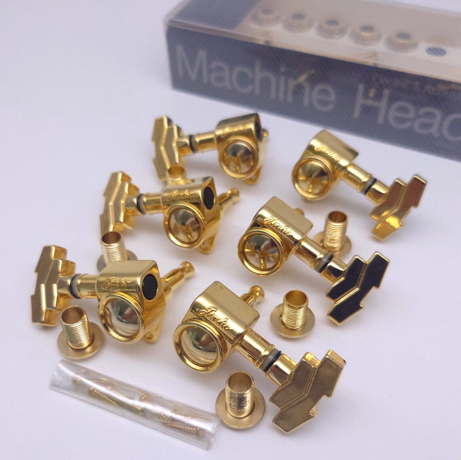 Guitar Tuners Guitar Tuning Pegs Set 3L3R Gold 18:1 Gears 109 Series for 3L3R String Electric Guitars Replacement Parts