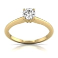 thumbnail image 4 of TimeLe$$ Classics 0.50 Carat Lab Grown 4 Prong Solitaire Round Cut Solitaire Diamond Engagement Ring For Women in 14K Yellow Gold (Ring Size: 8.5), 4 of 6