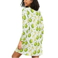 thumbnail image 2 of joogoo Apples Women's Long Sleeve Nightgown Sleepwear L, 2 of 8