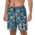 thumbnail image 2 of Haiem Anchors Mens Swim Trunks with Compression Liner 2 in 1 Swimming Shorts Stretch Swimwear Quick Dry,Board Shorts-Large, 2 of 9