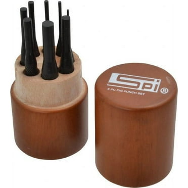 SPI 8 Piece, 1/16 to 5/16", Pin Punch Set Round Shank, Comes in Custom Wood Case