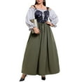 thumbnail image 5 of Gpaecead Womens Renaissance Medieval Dress Victorian Gown Dresses & Vest Clothing Set M Army Green, 5 of 8