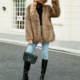 thumbnail image 3 of Rdhnmea Women's Luxury Faux Fur Coat Jacket Open Front Long Sleeve Winter Warm Coats Overcoat Outwear, 3 of 7