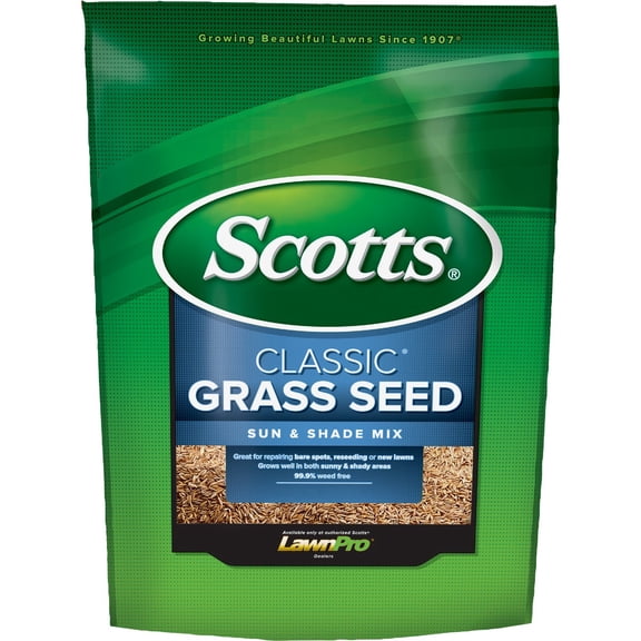 Scotts Classic Grass Seed Sun & Shade Mix - Drought-Tolerant, Partial Shade - 3 lbs