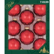 Christmas by Krebs Seamless Glass Christmas Ornaments Christmas Red 2 5/8" (8 pack)