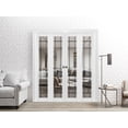 thumbnail image 5 of Sliding Closet Double Bi-fold Doors | Lucia 2266 White Silk Clear Glass | Sturdy Tracks Moldings Trims Hardware Set | Wood Solid Bedroom Wardrobe Doors, 5 of 5