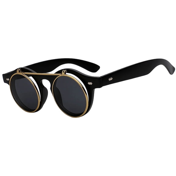 OWL Flip Up Sunglasses in Black Round Glasses for Men and Women