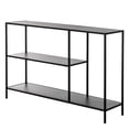 thumbnail image 3 of Modern Display Metal Console Table with Open Shelfs, for Dining, Entryway and Hallway, Black, 3 of 7