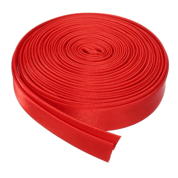 Uxcell Double Fold Bias Tape 4/5 Inch x 5.5 Yards Satin Pre-fold Tape Red