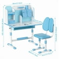 thumbnail image 2 of Dapmiu Kids Study Desk Chair Set with Posture Corrector Design, 80CM Widened Desktop & Scientific Storage Blue, 2 of 2